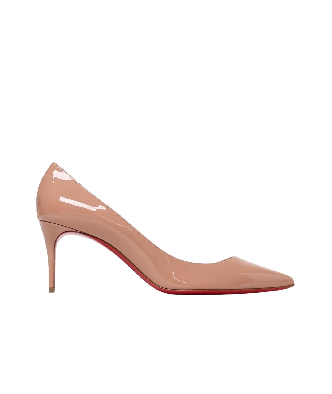 CHRISTIAN LOUBOUTIN Бежевые туфли из лакированной кожи, фото 1