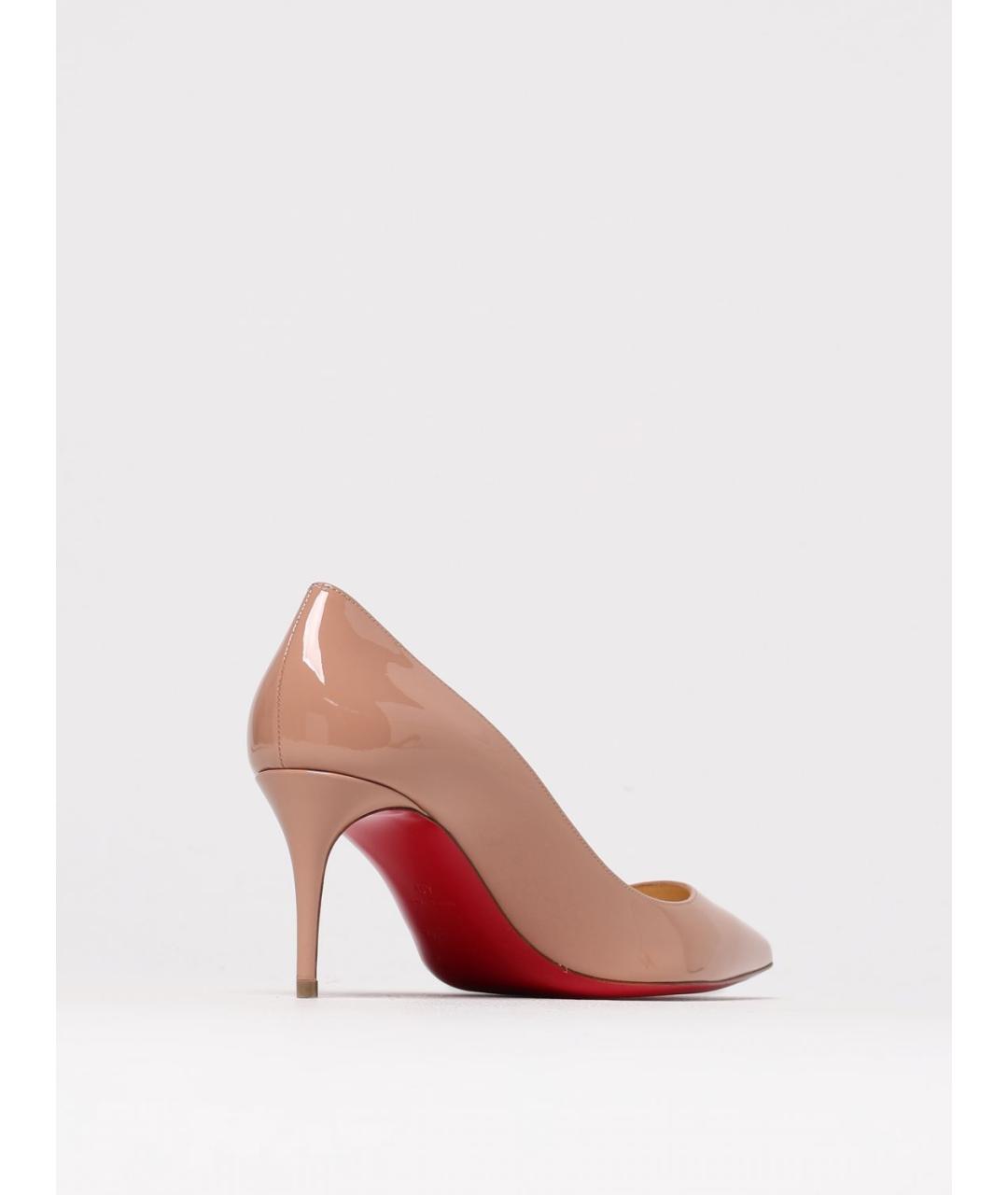 CHRISTIAN LOUBOUTIN Бежевые туфли из лакированной кожи, фото 3