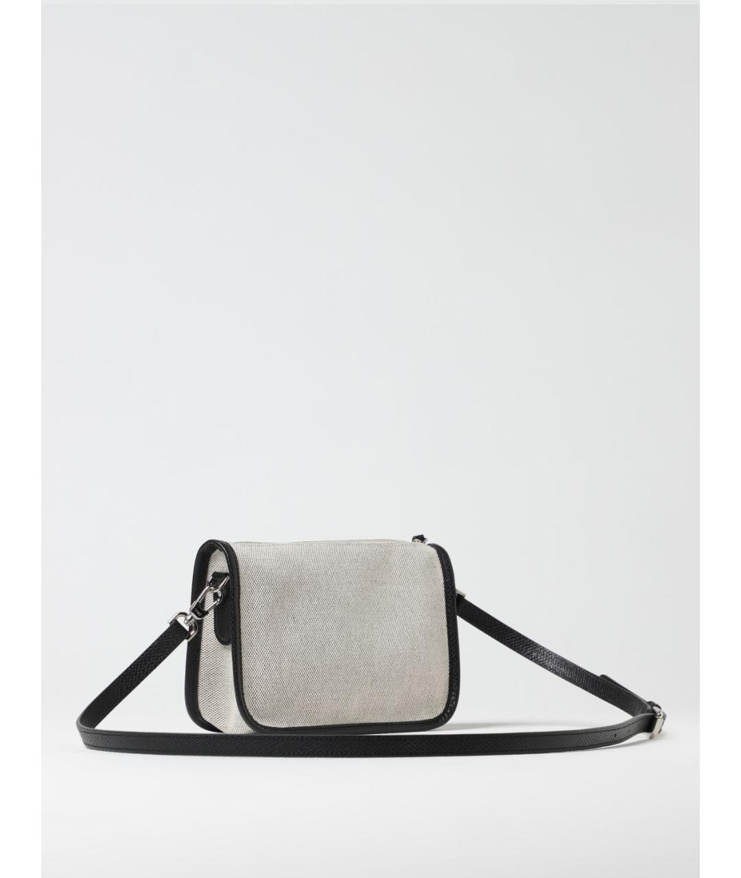 LONGCHAMP Белая тканевая сумка через плечо, фото 2