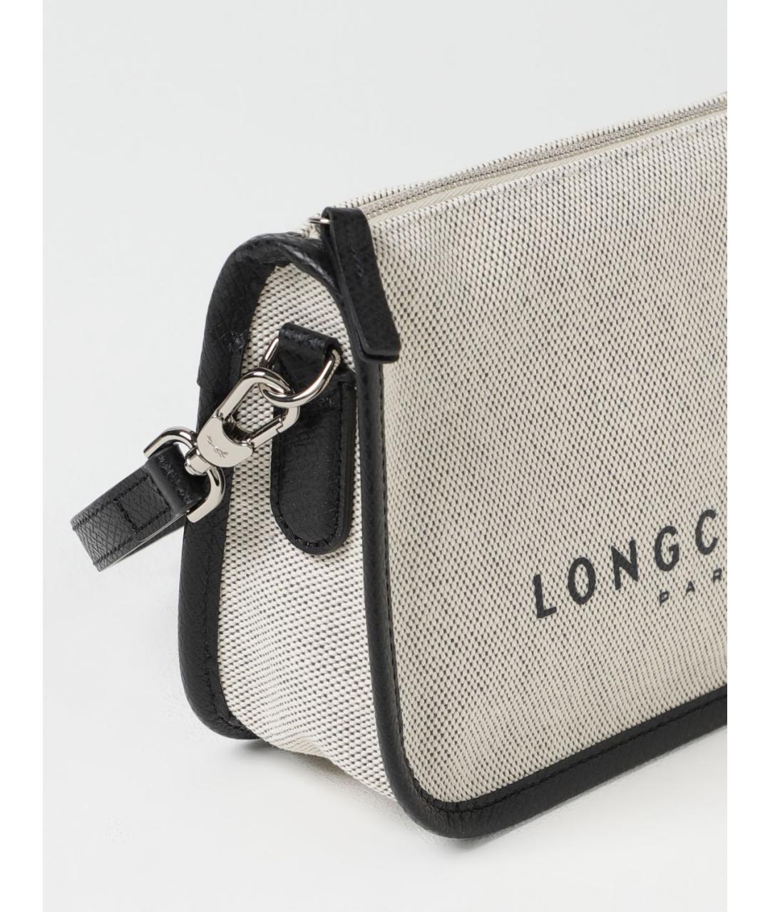 LONGCHAMP Белая тканевая сумка через плечо, фото 3