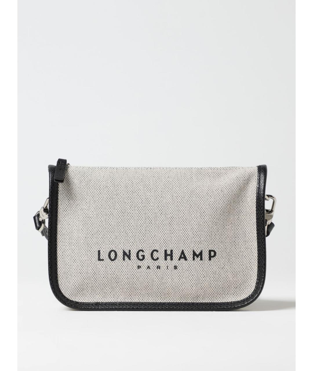 LONGCHAMP Белая тканевая сумка через плечо, фото 4