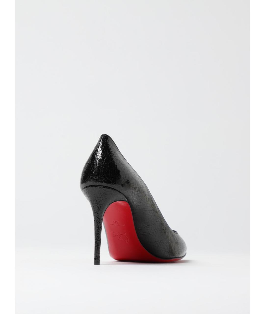 CHRISTIAN LOUBOUTIN Черные кожаные туфли, фото 3