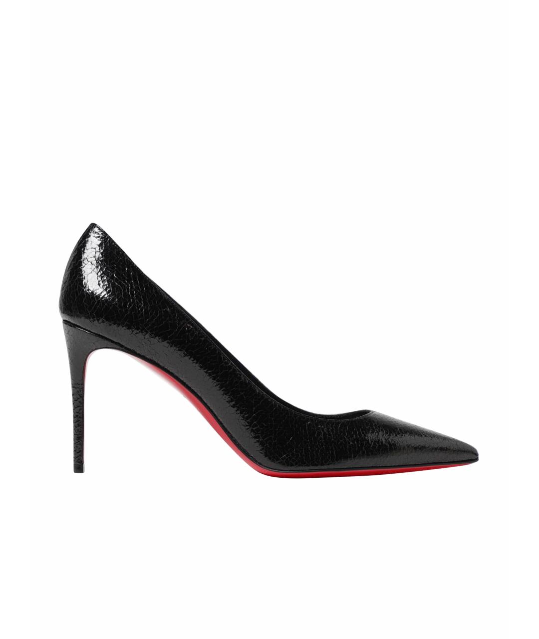 CHRISTIAN LOUBOUTIN Черные кожаные туфли, фото 1
