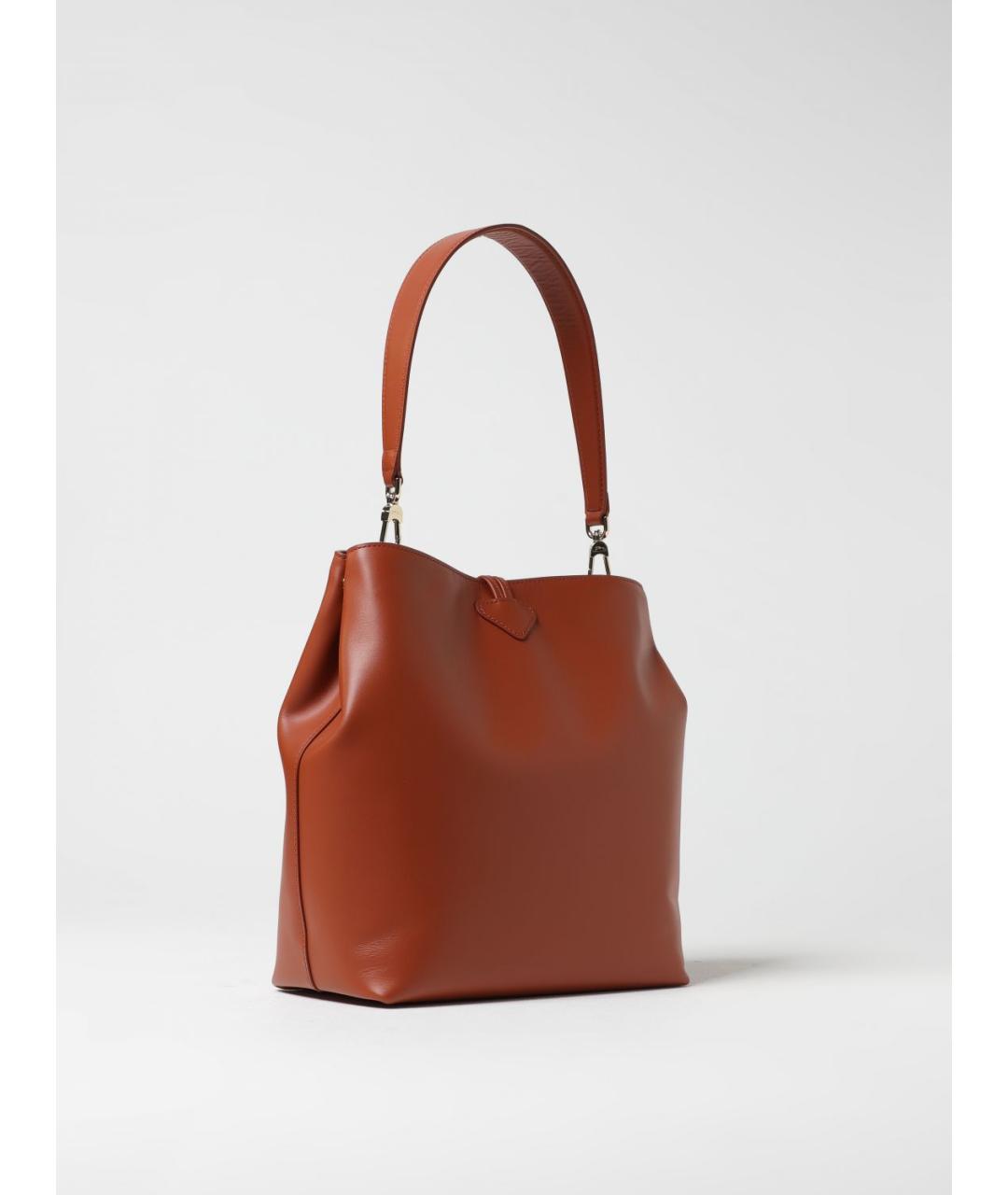 LONGCHAMP Коричневая кожаная сумка через плечо, фото 2