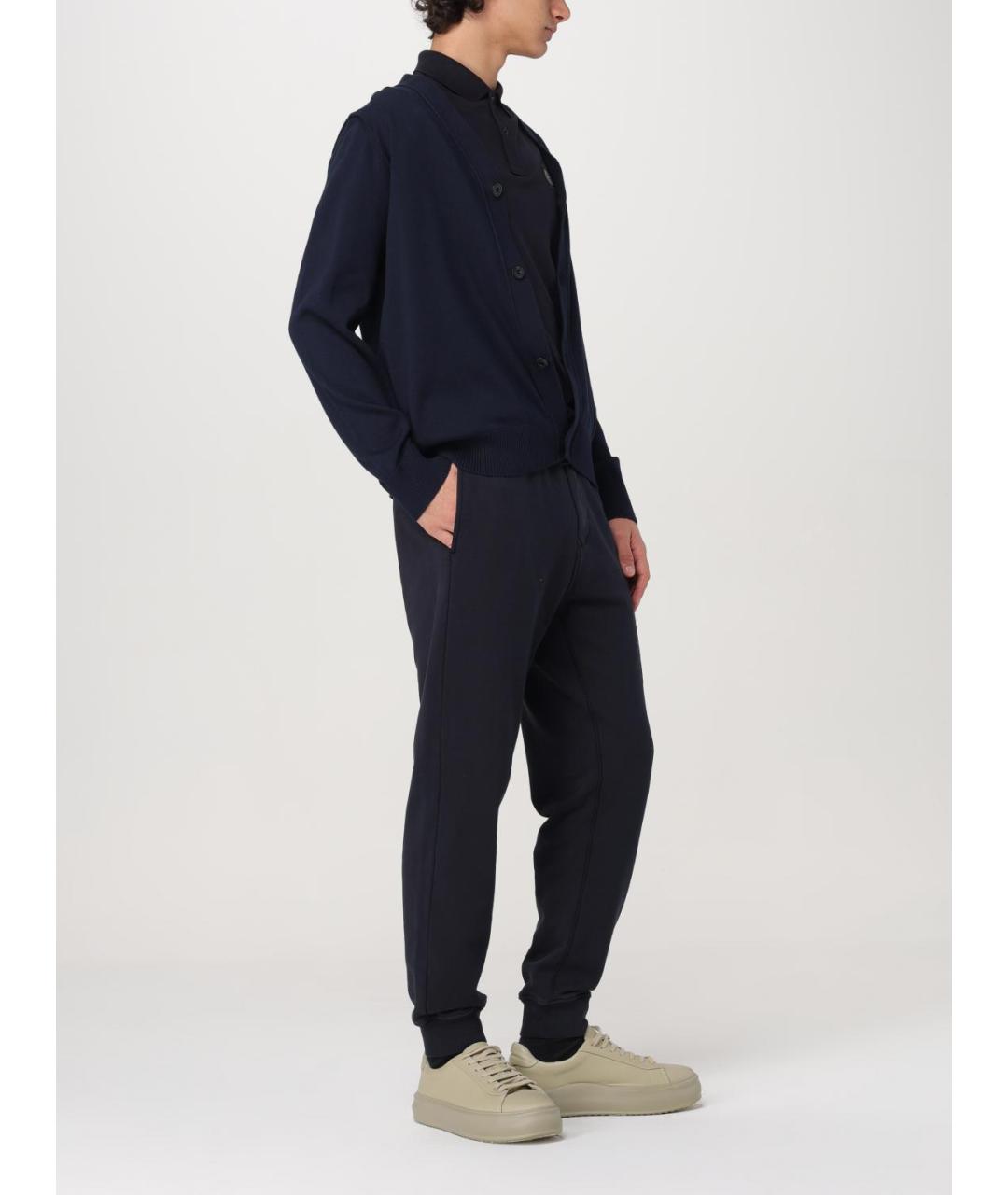 STONE ISLAND Темно-синее хлопковое поло с коротким рукавом, фото 3