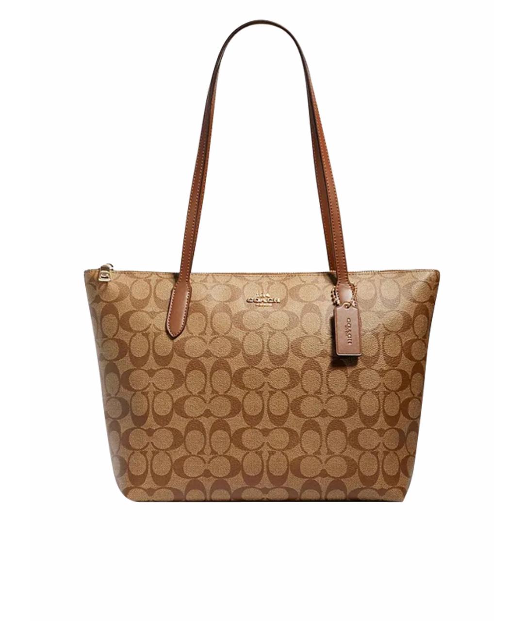 COACH Коричневая сумка тоут, фото 1