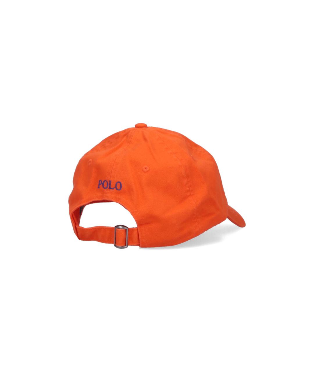 POLO RALPH LAUREN Оранжевая хлопковая кепка/бейсболка, фото 2