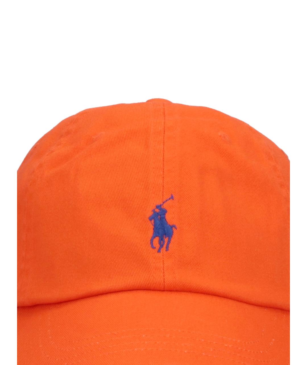 POLO RALPH LAUREN Оранжевая хлопковая кепка/бейсболка, фото 3