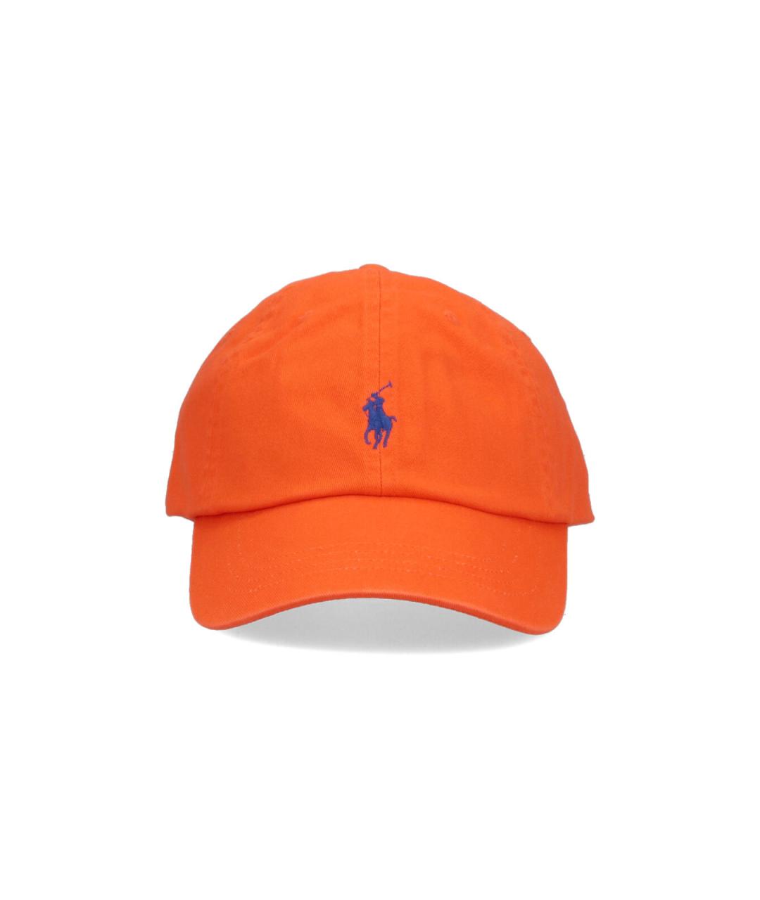 POLO RALPH LAUREN Оранжевая хлопковая кепка/бейсболка, фото 1