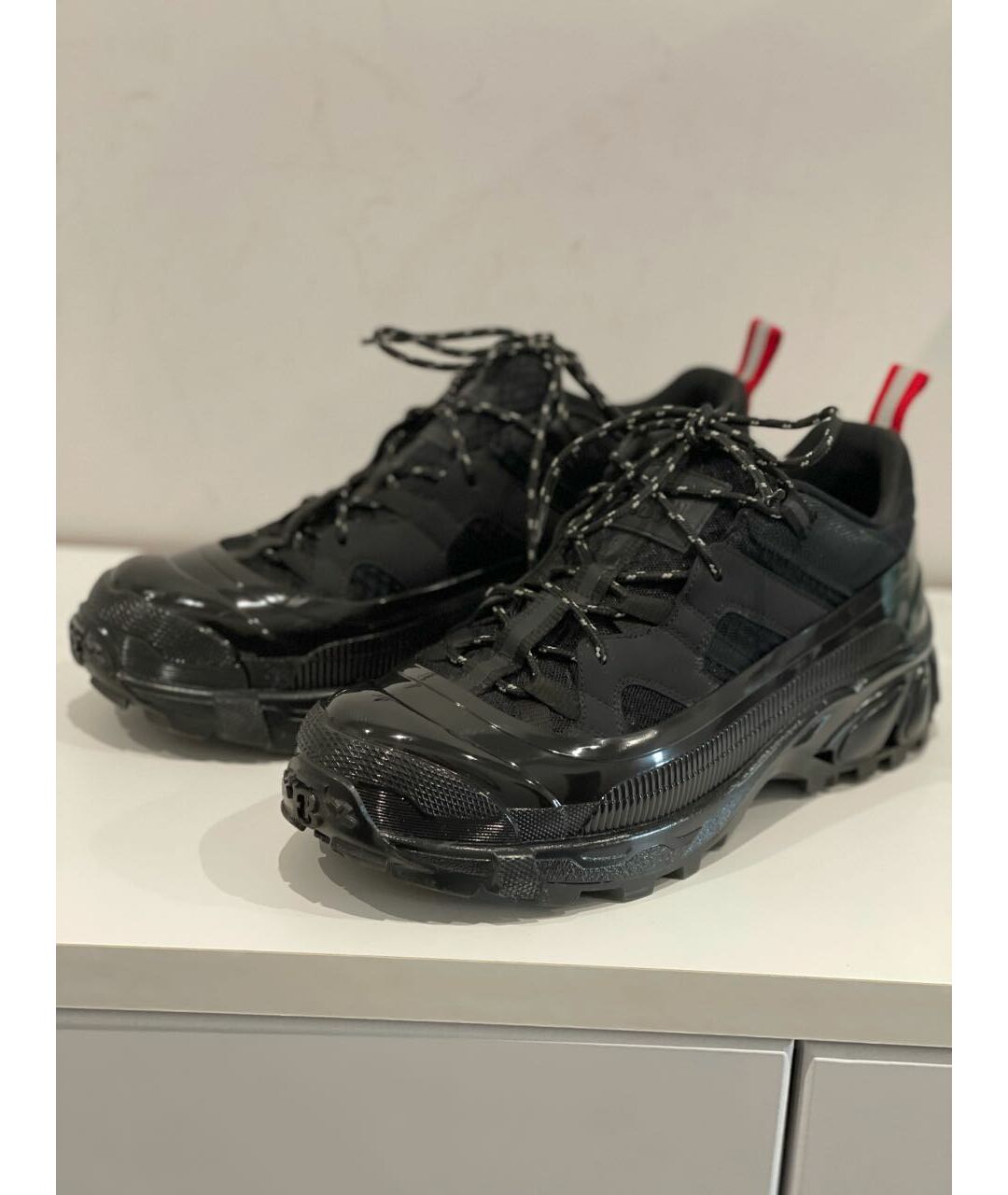 BURBERRY Черные резиновые кроссовки, фото 3