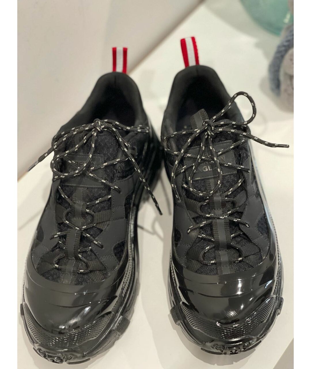 BURBERRY Черные резиновые кроссовки, фото 4