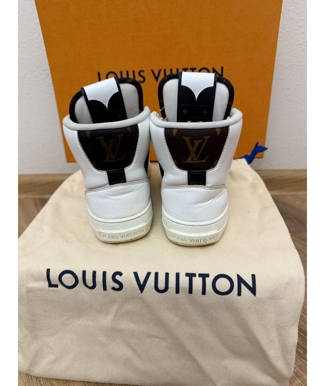 LOUIS VUITTON Белые кожаные кеды, фото 2