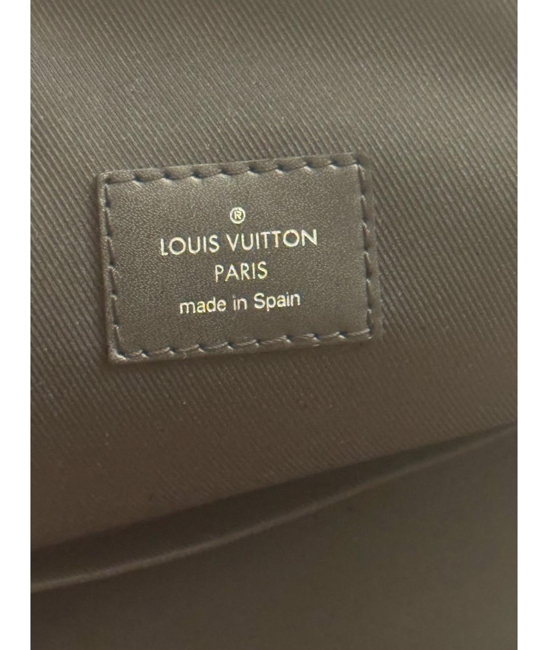 LOUIS VUITTON Черная кожаная сумка на плечо, фото 4