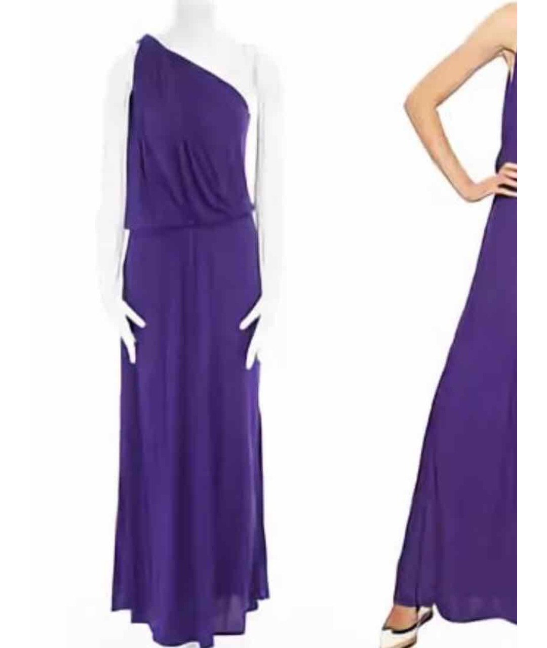 LANVIN Фиолетовое вискозное повседневное платье, фото 4