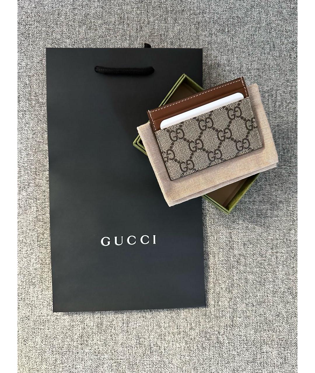 GUCCI Коричневый кардхолдер, фото 3