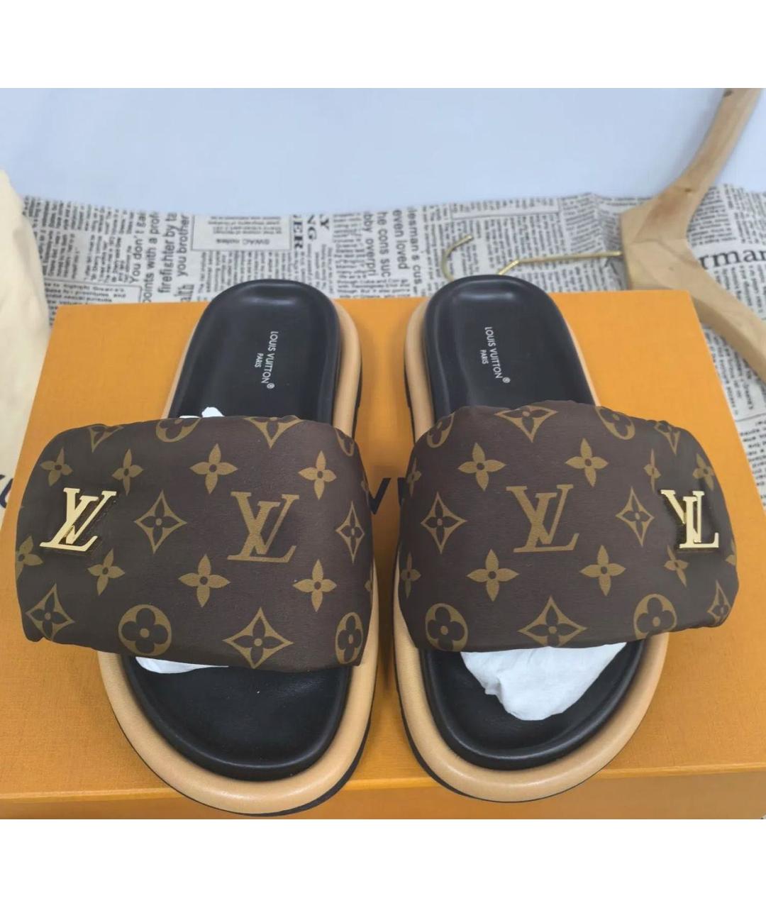 LOUIS VUITTON Мульти шлепанцы, фото 2