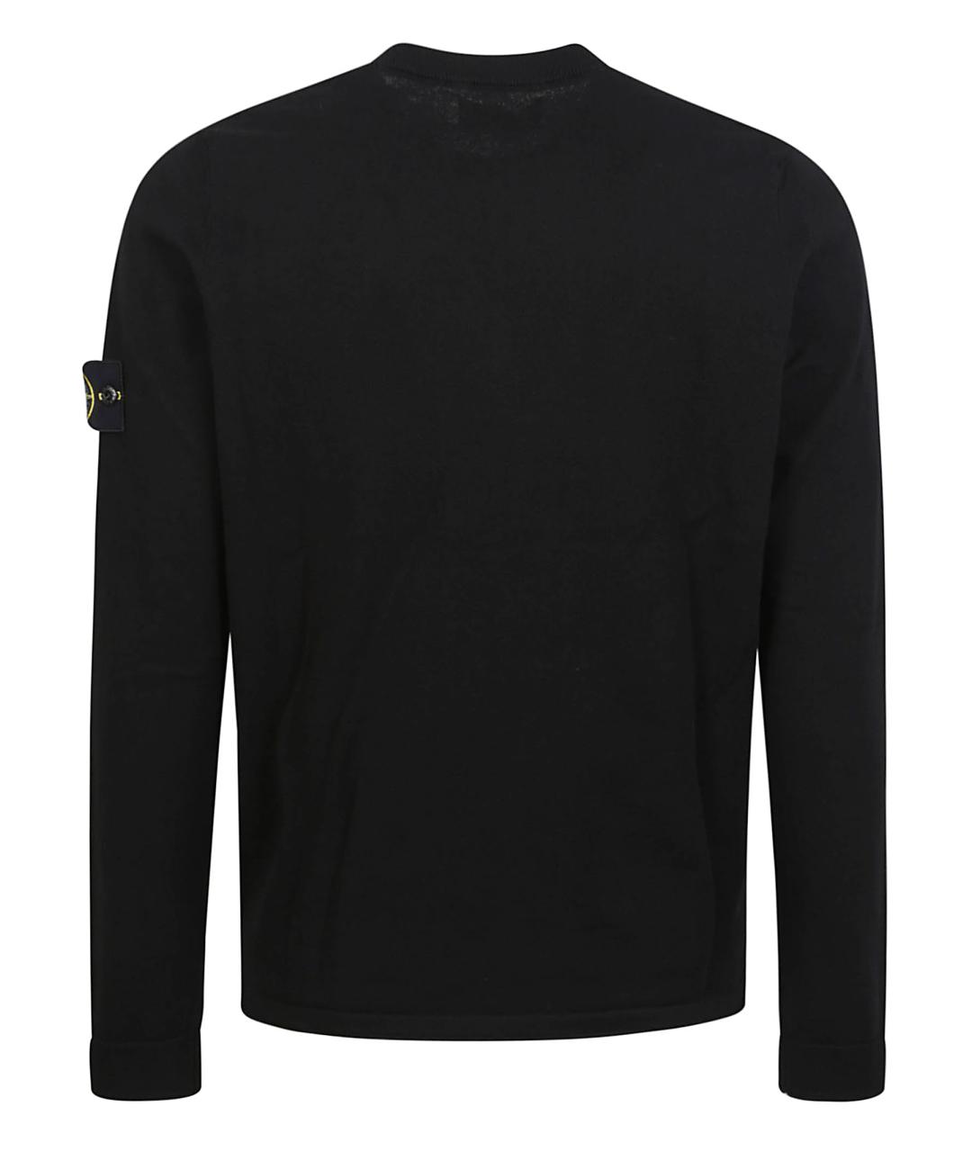 STONE ISLAND Черный хлопковый джемпер / свитер, фото 2