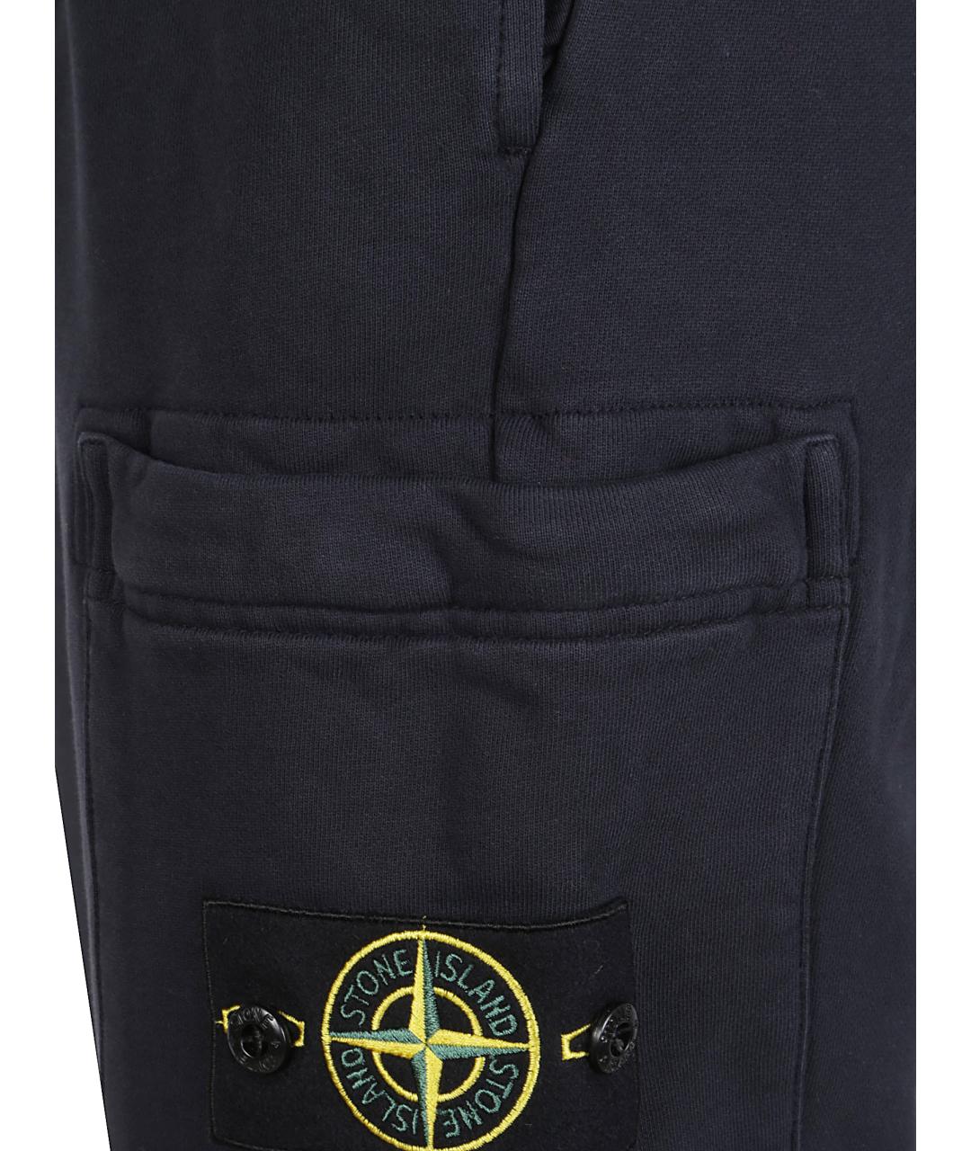 STONE ISLAND Синие хлопковые повседневные брюки, фото 3