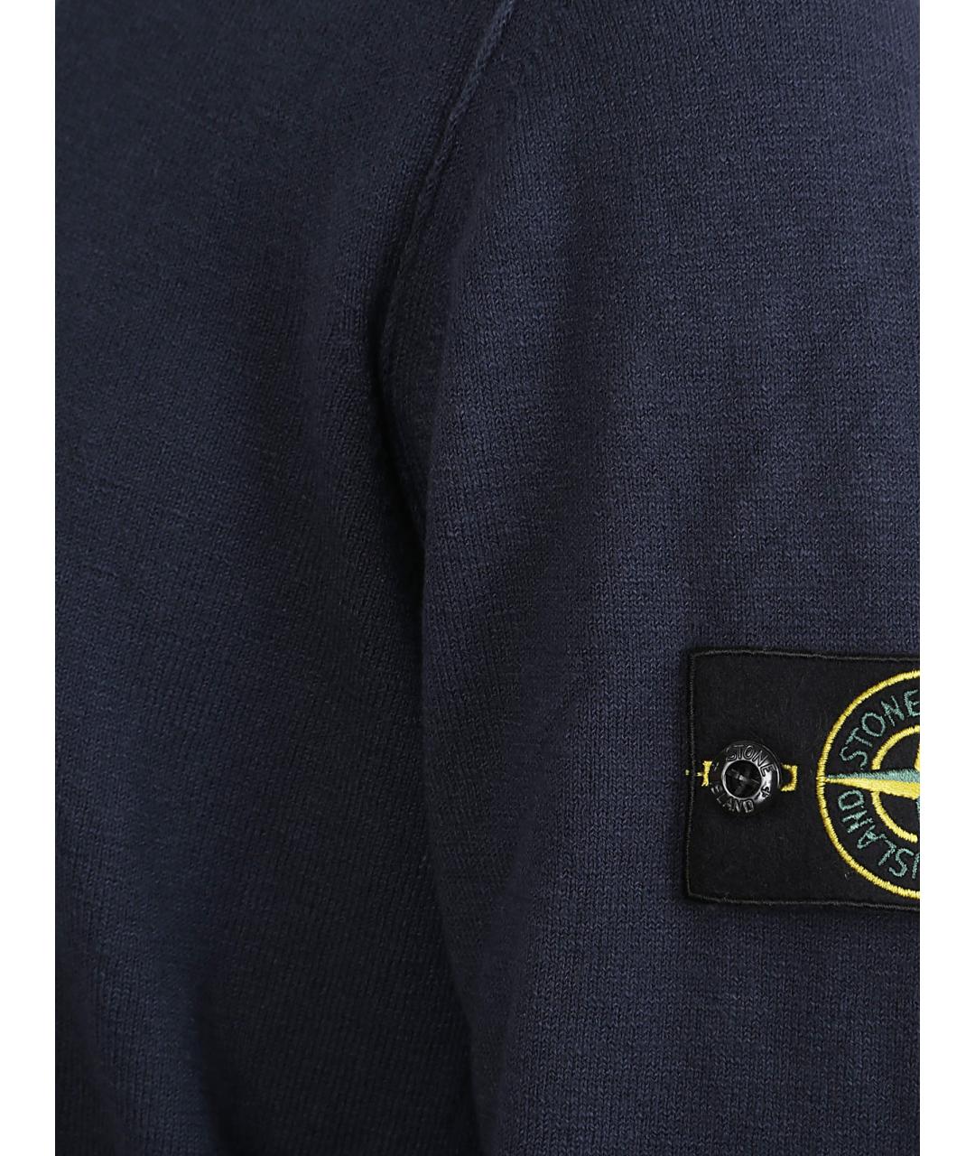 STONE ISLAND Синий хлопковый джемпер / свитер, фото 3