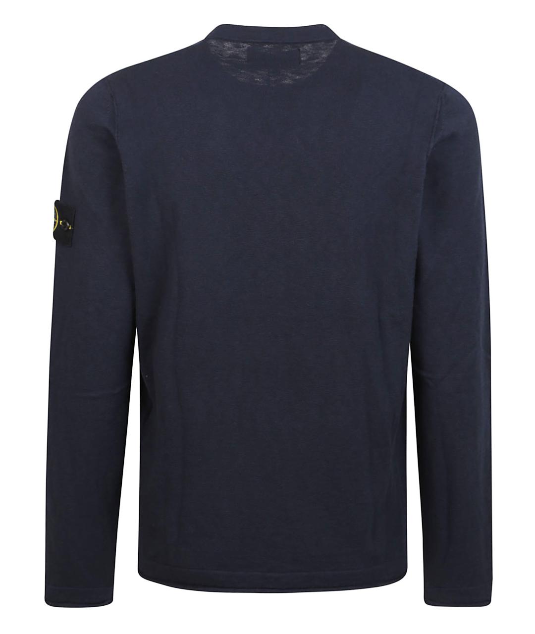 STONE ISLAND Синий хлопковый джемпер / свитер, фото 2
