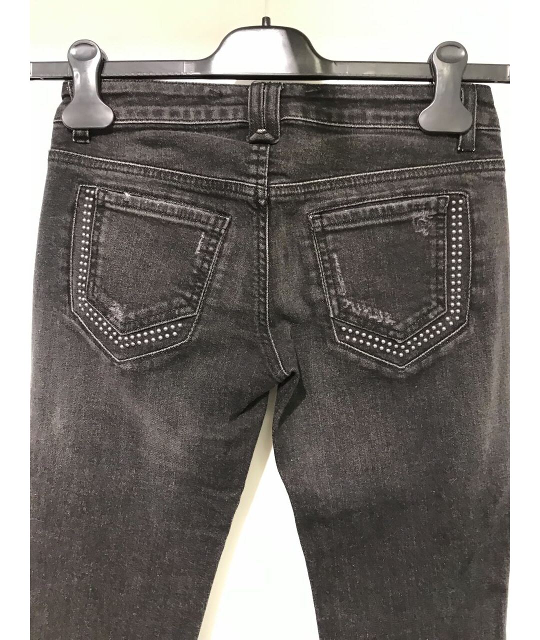 JOHN RICHMOND Серые хлопко-эластановые джинсы слим, фото 4