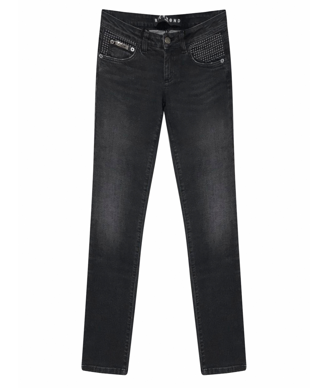 JOHN RICHMOND Серые хлопко-эластановые джинсы слим, фото 1