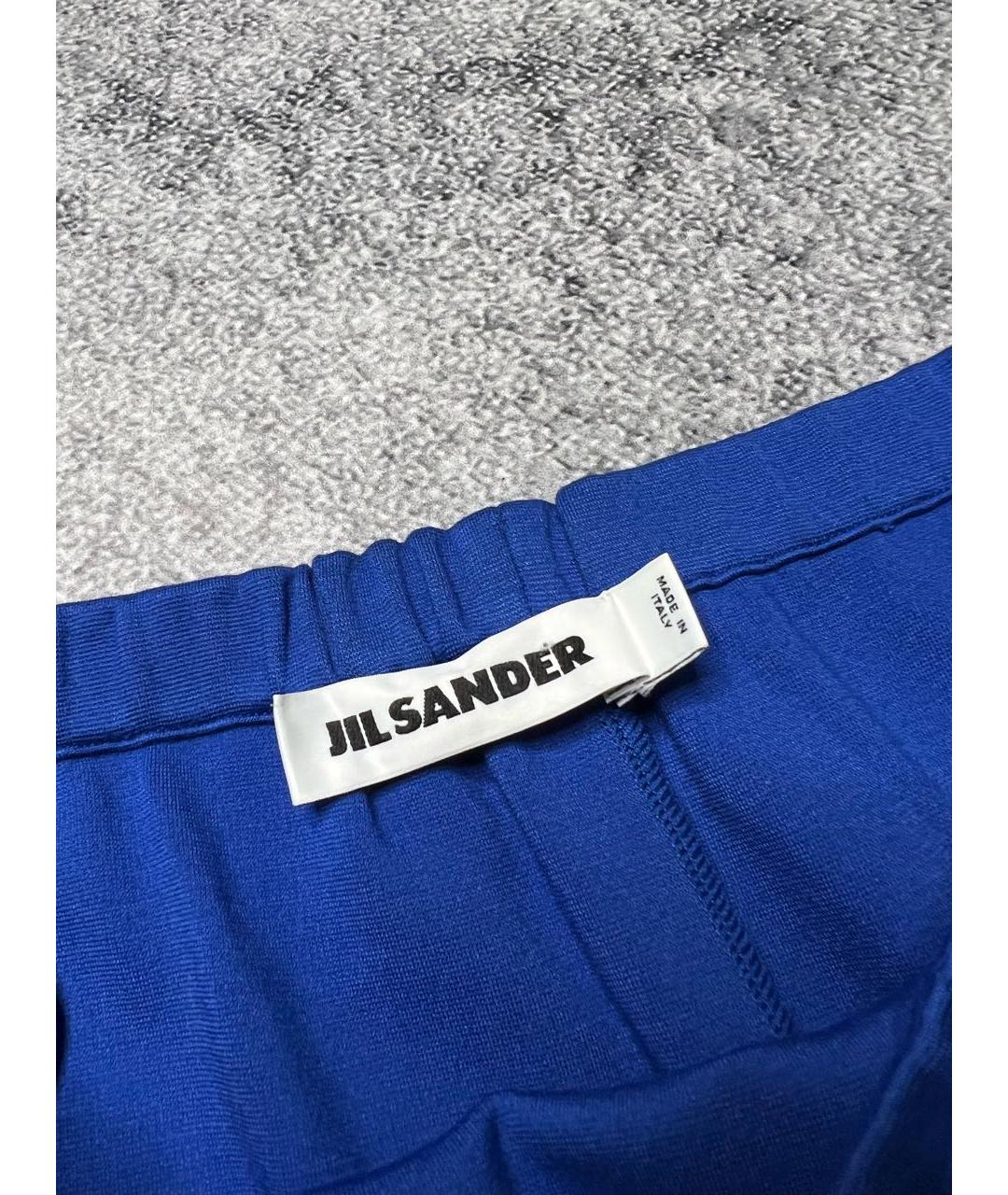 JIL SANDER Синяя юбка миди, фото 6