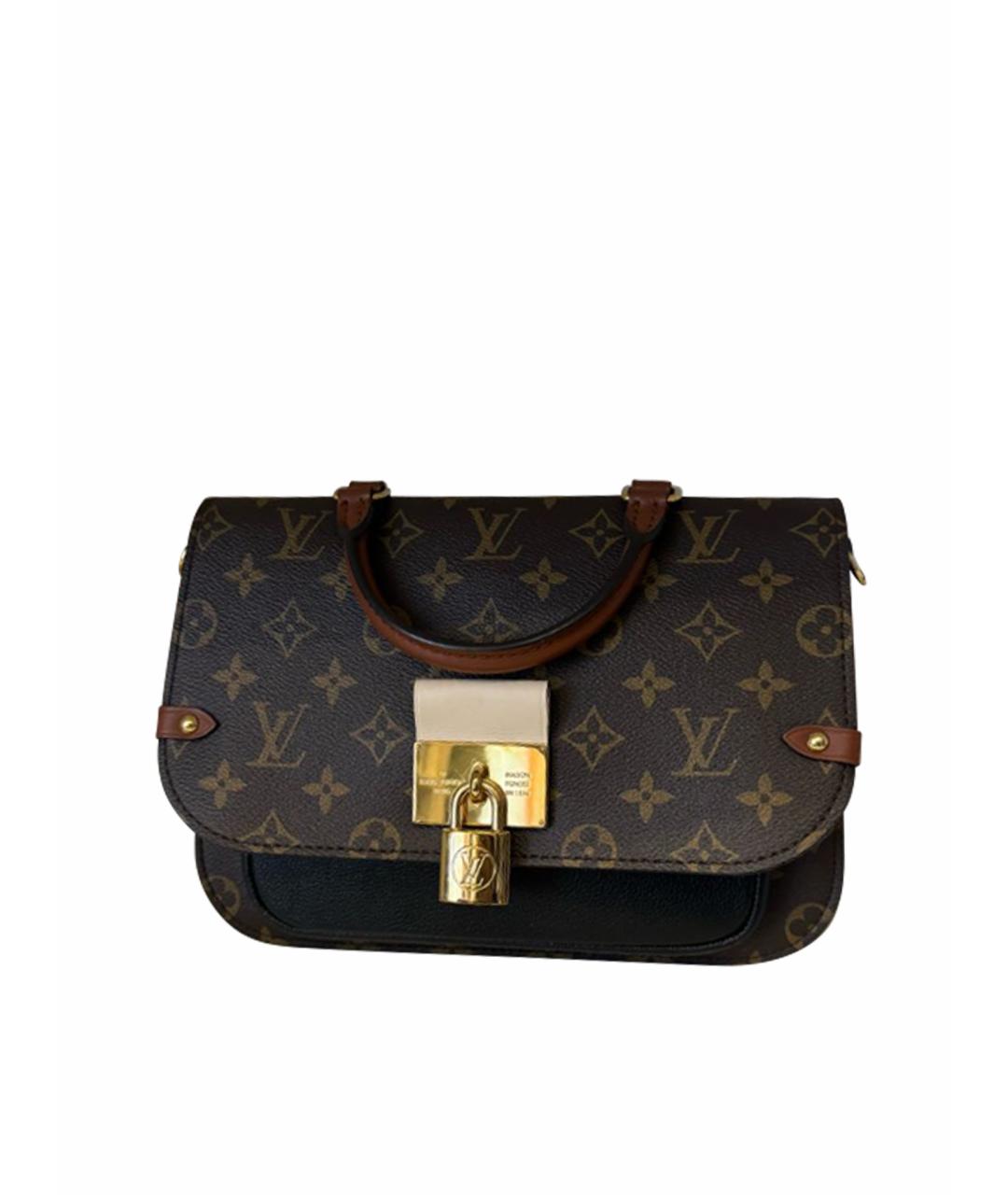 LOUIS VUITTON Черная кожаная сумка через плечо, фото 1