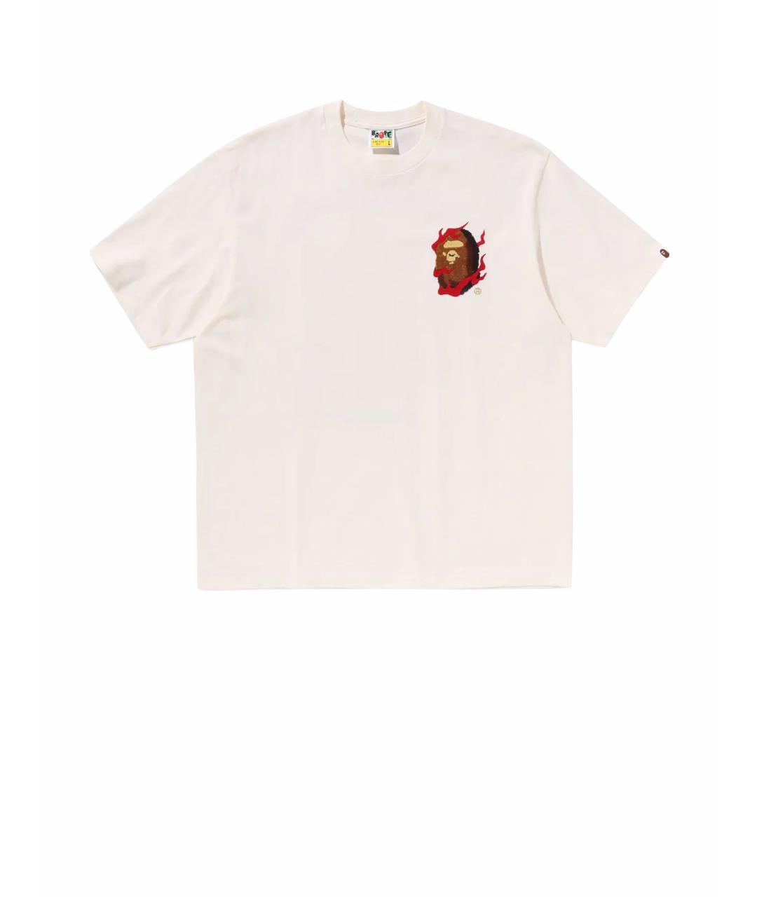 A BATHING APE Белая хлопковая футболка, фото 1