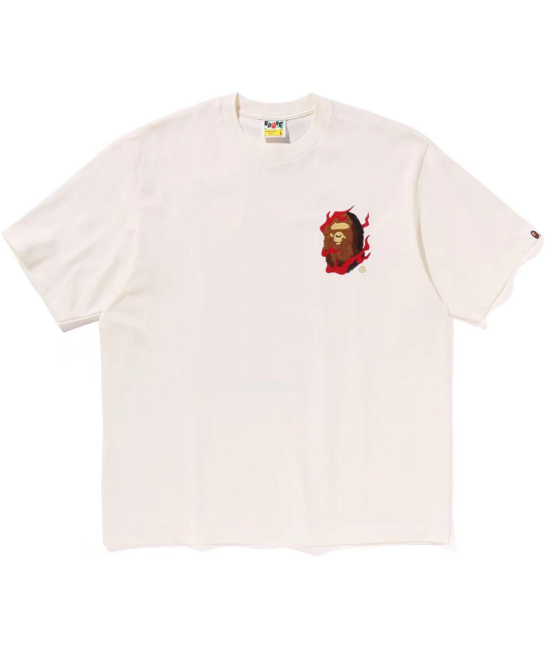 A BATHING APE Белая хлопковая футболка, фото 5