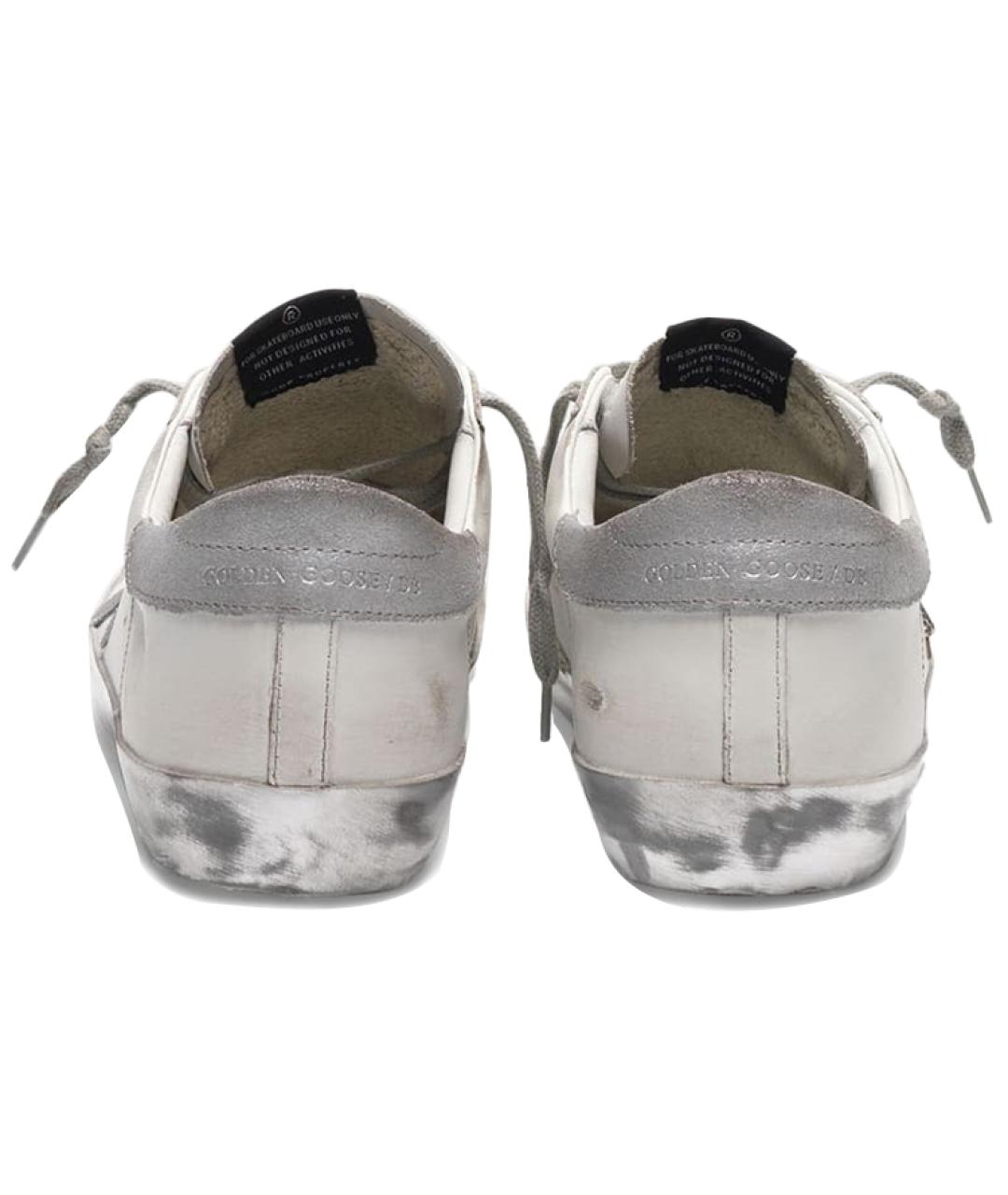 GOLDEN GOOSE DELUXE BRAND Белые кожаные низкие кроссовки / кеды, фото 4