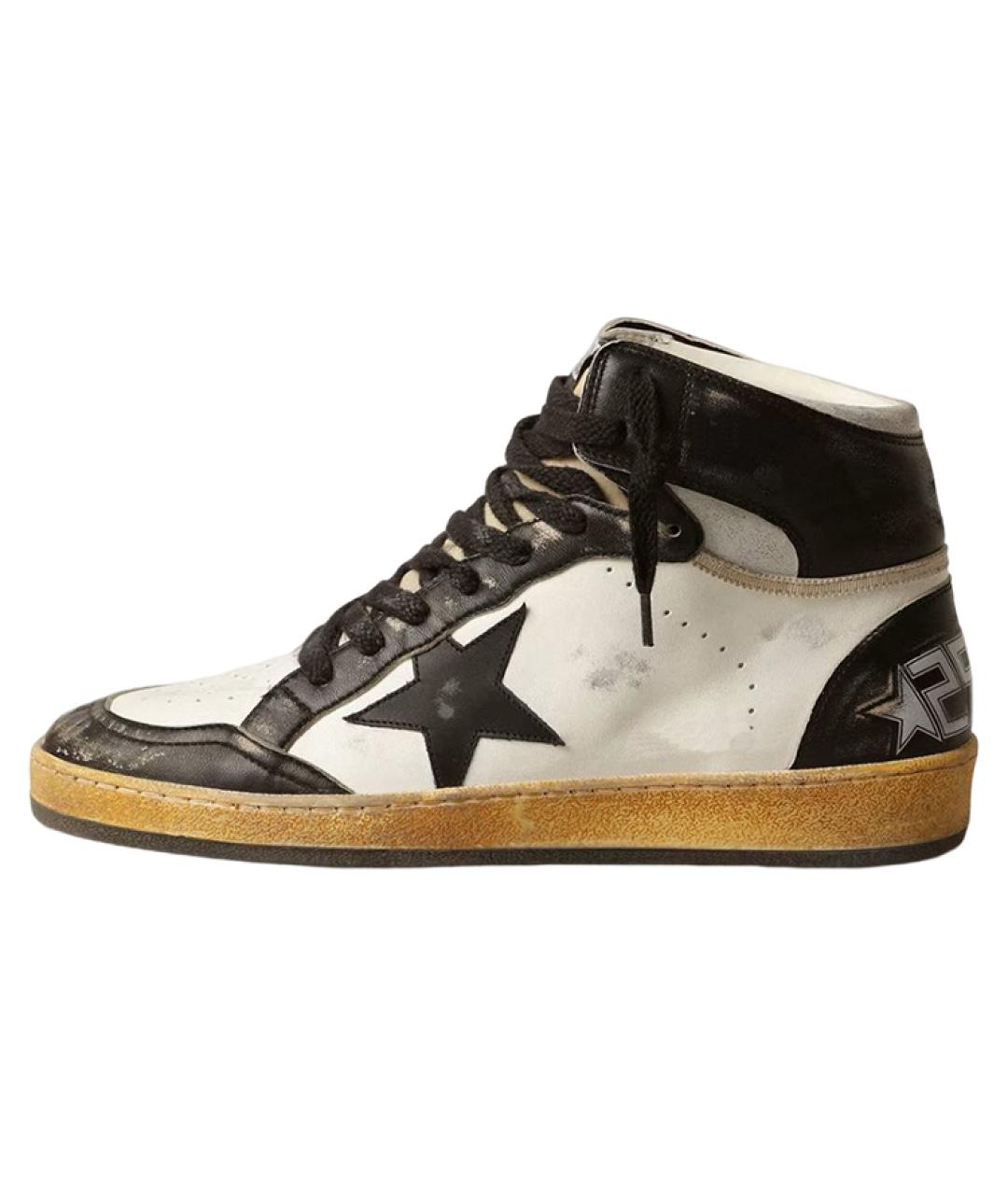 GOLDEN GOOSE DELUXE BRAND Коричневые кожаные высокие кроссовки / кеды, фото 2