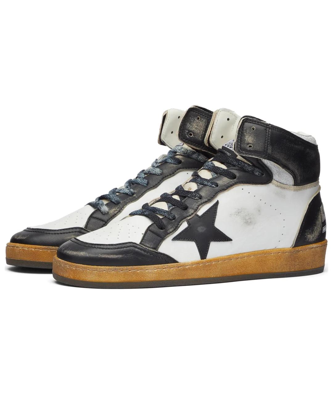 GOLDEN GOOSE DELUXE BRAND Коричневые кожаные высокие кроссовки / кеды, фото 3