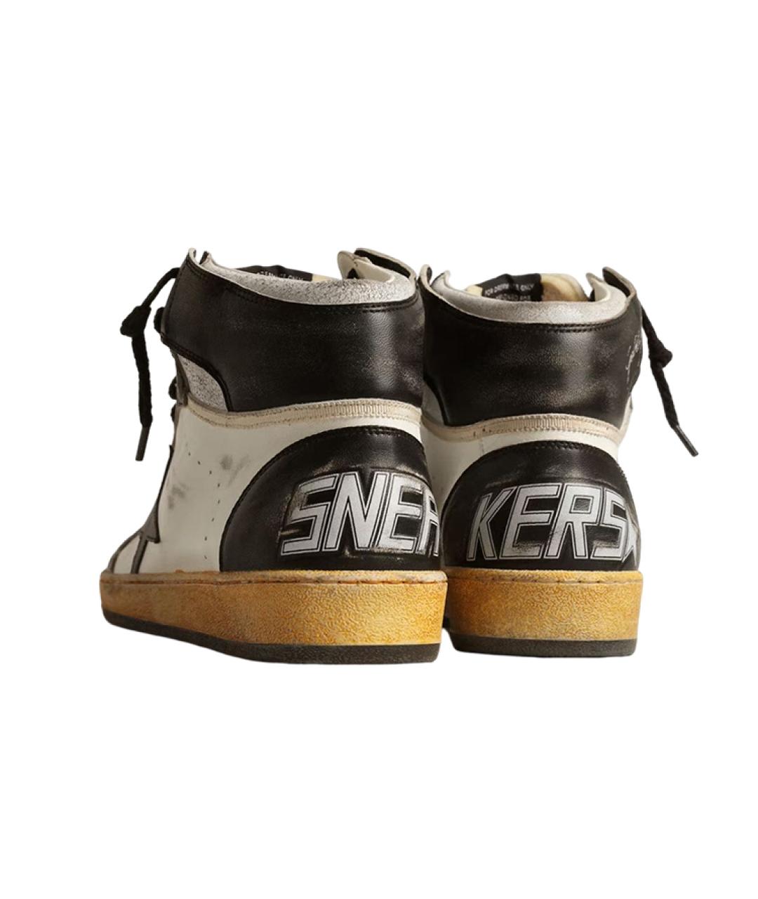 GOLDEN GOOSE DELUXE BRAND Коричневые кожаные высокие кроссовки / кеды, фото 4