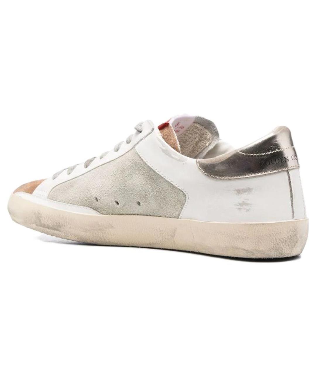 GOLDEN GOOSE DELUXE BRAND Бежевые кожаные низкие кроссовки / кеды, фото 4