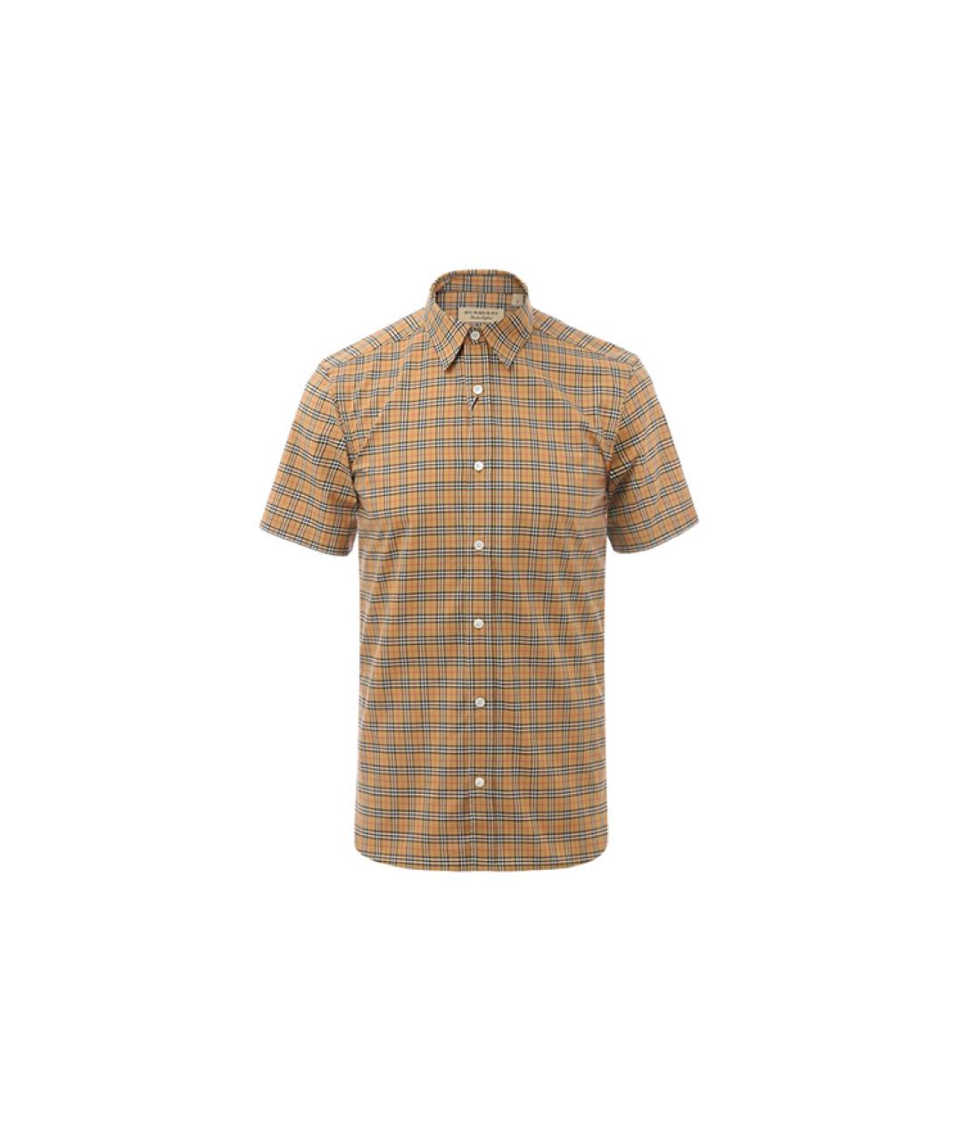 BURBERRY Хаки хлопковая кэжуал рубашка, фото 3
