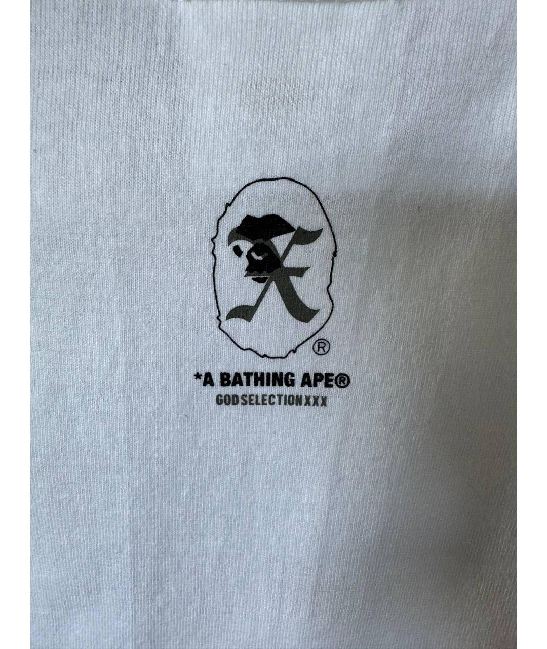 A BATHING APE Белая хлопковая футболка, фото 5