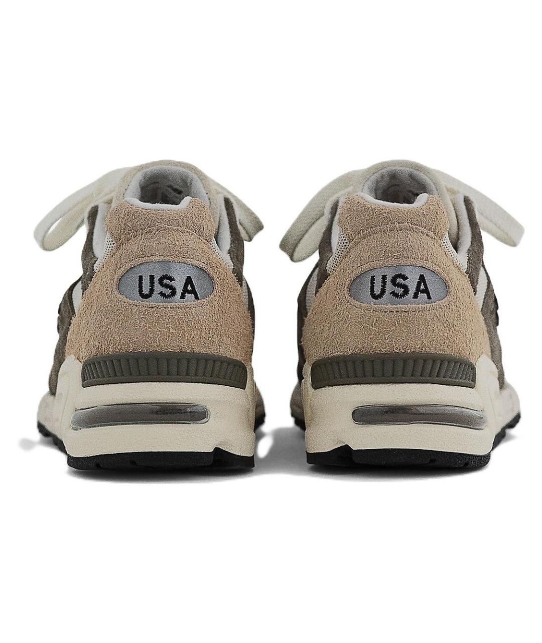 NEW BALANCE Коричневые кожаные кроссовки, фото 5