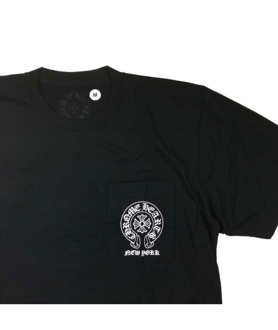 CHROME HEARTS Черная хлопковая футболка, фото 5