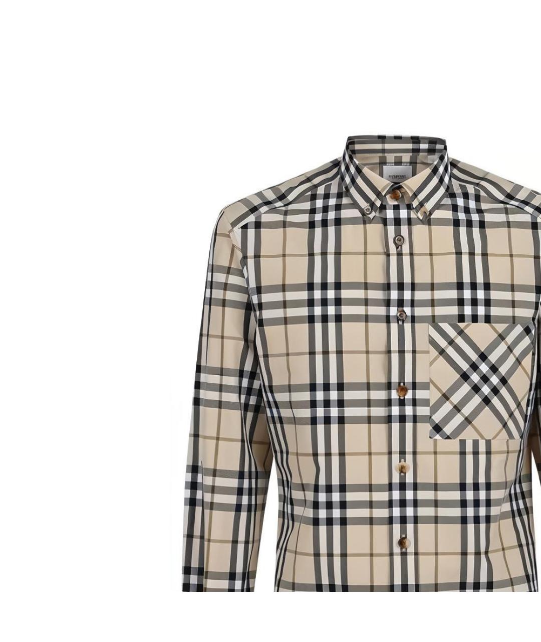 BURBERRY Коричневая хлопковая кэжуал рубашка, фото 6