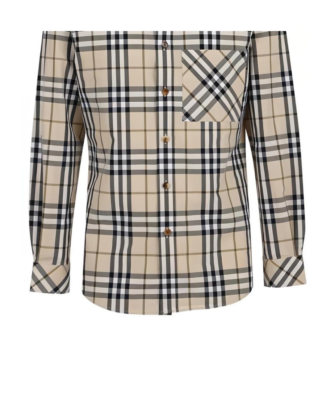 BURBERRY Коричневая хлопковая кэжуал рубашка, фото 7
