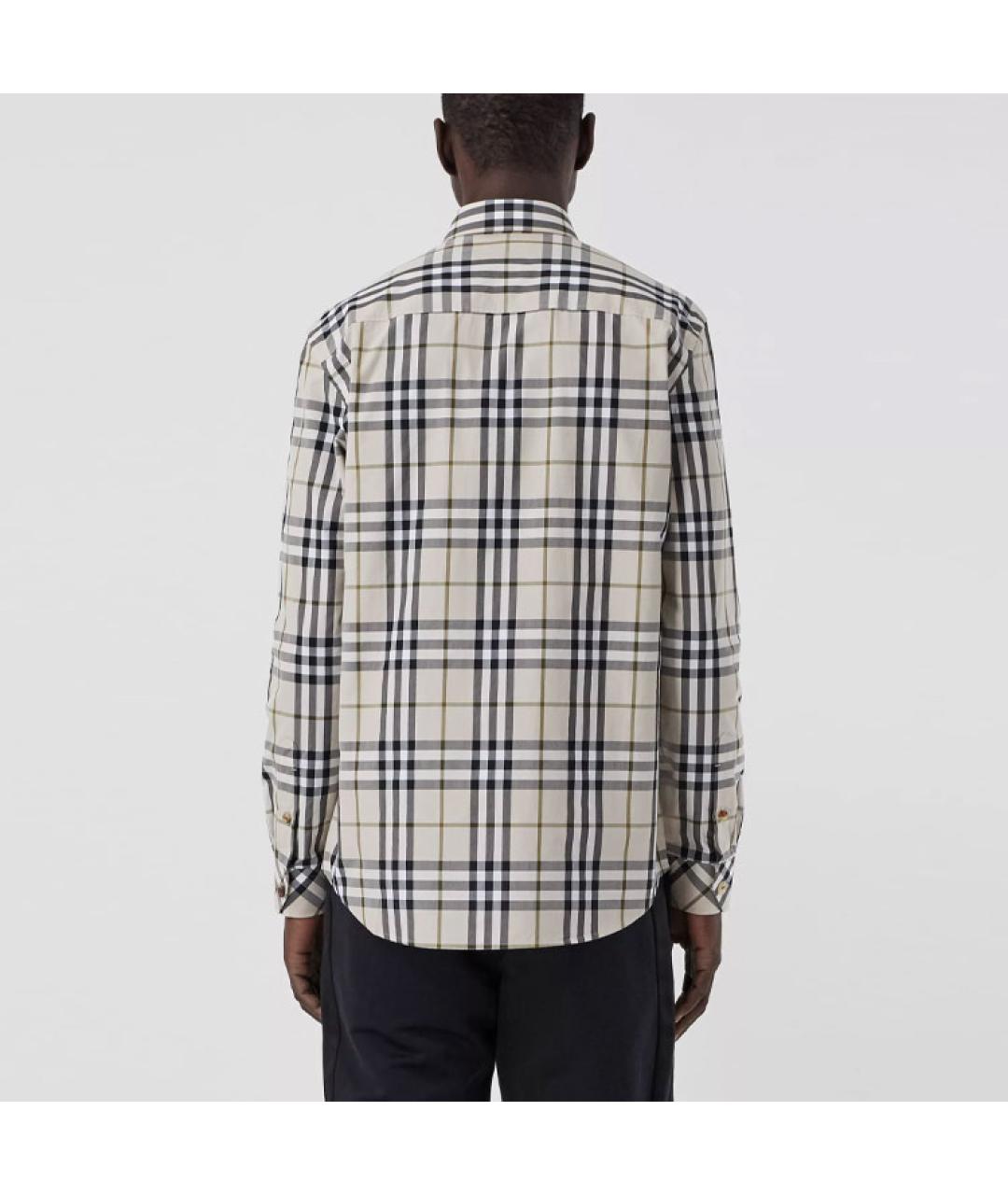 BURBERRY Коричневая хлопковая кэжуал рубашка, фото 5