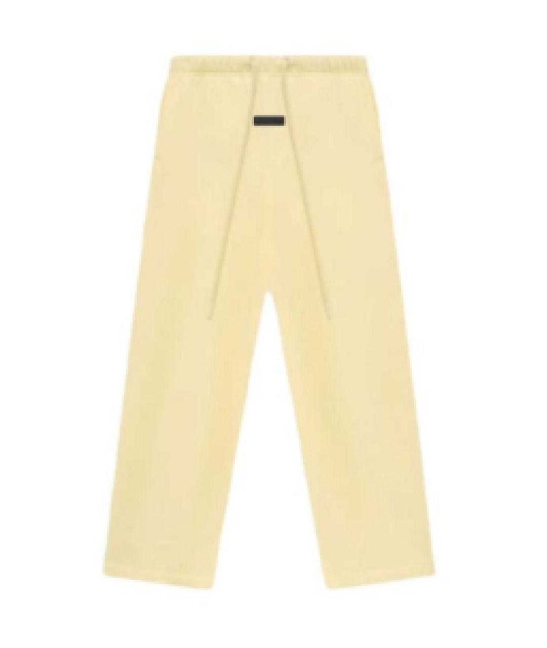 FEAR OF GOD ESSENTIALS Желтые хлопковые повседневные брюки, фото 1