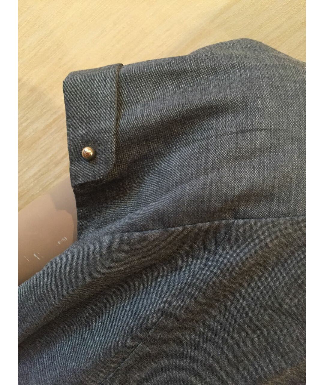 HUGO BOSS Серое хлопко-эластановое повседневное платье, фото 6