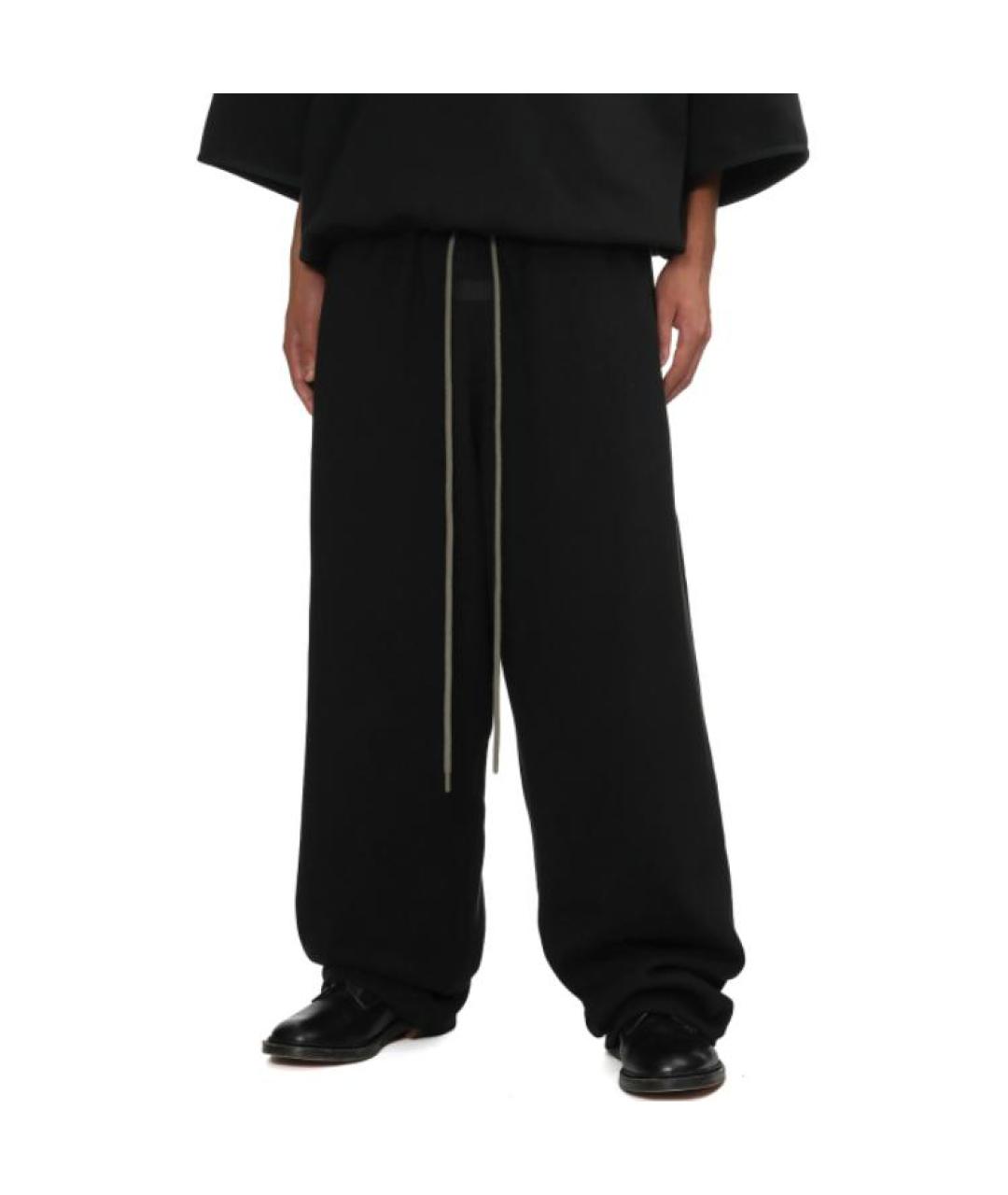 FEAR OF GOD ESSENTIALS Черные хлопковые повседневные брюки, фото 3