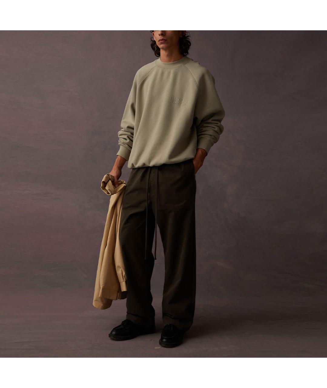 FEAR OF GOD ESSENTIALS Черные хлопковые повседневные брюки, фото 3