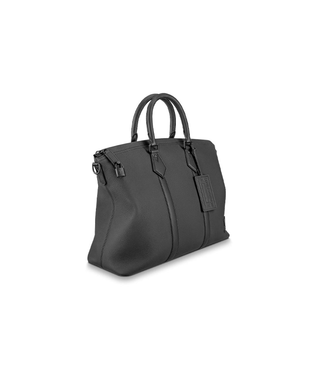 LOUIS VUITTON Черная кожаная сумка на плечо, фото 2