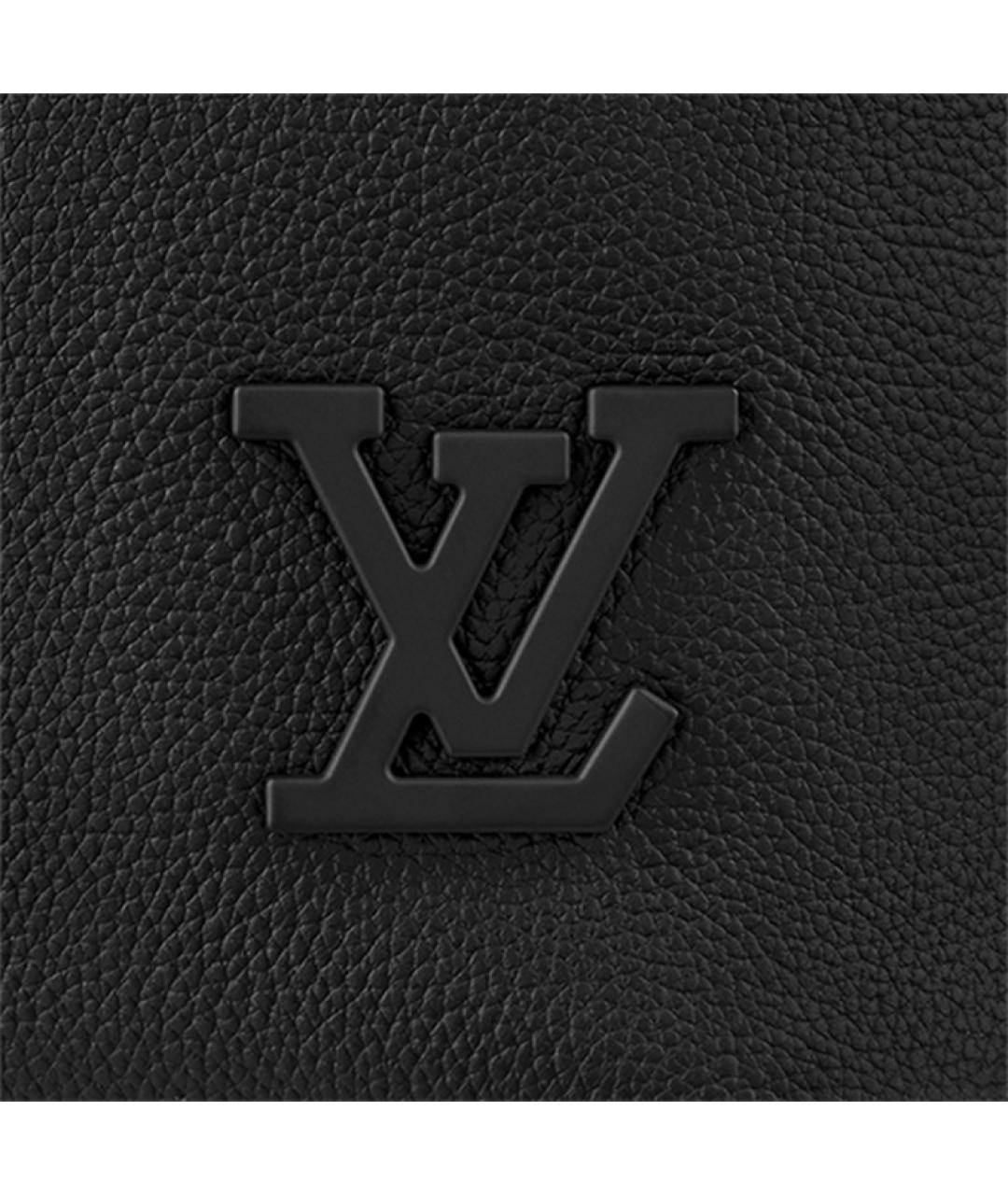 LOUIS VUITTON Черная кожаная сумка на плечо, фото 5