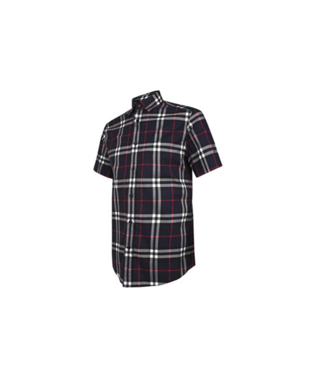 BURBERRY Темно-синяя хлопковая кэжуал рубашка, фото 3