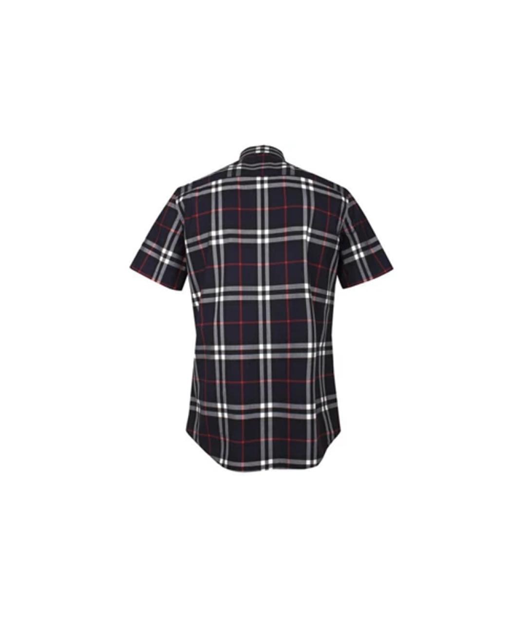 BURBERRY Темно-синяя хлопковая кэжуал рубашка, фото 2